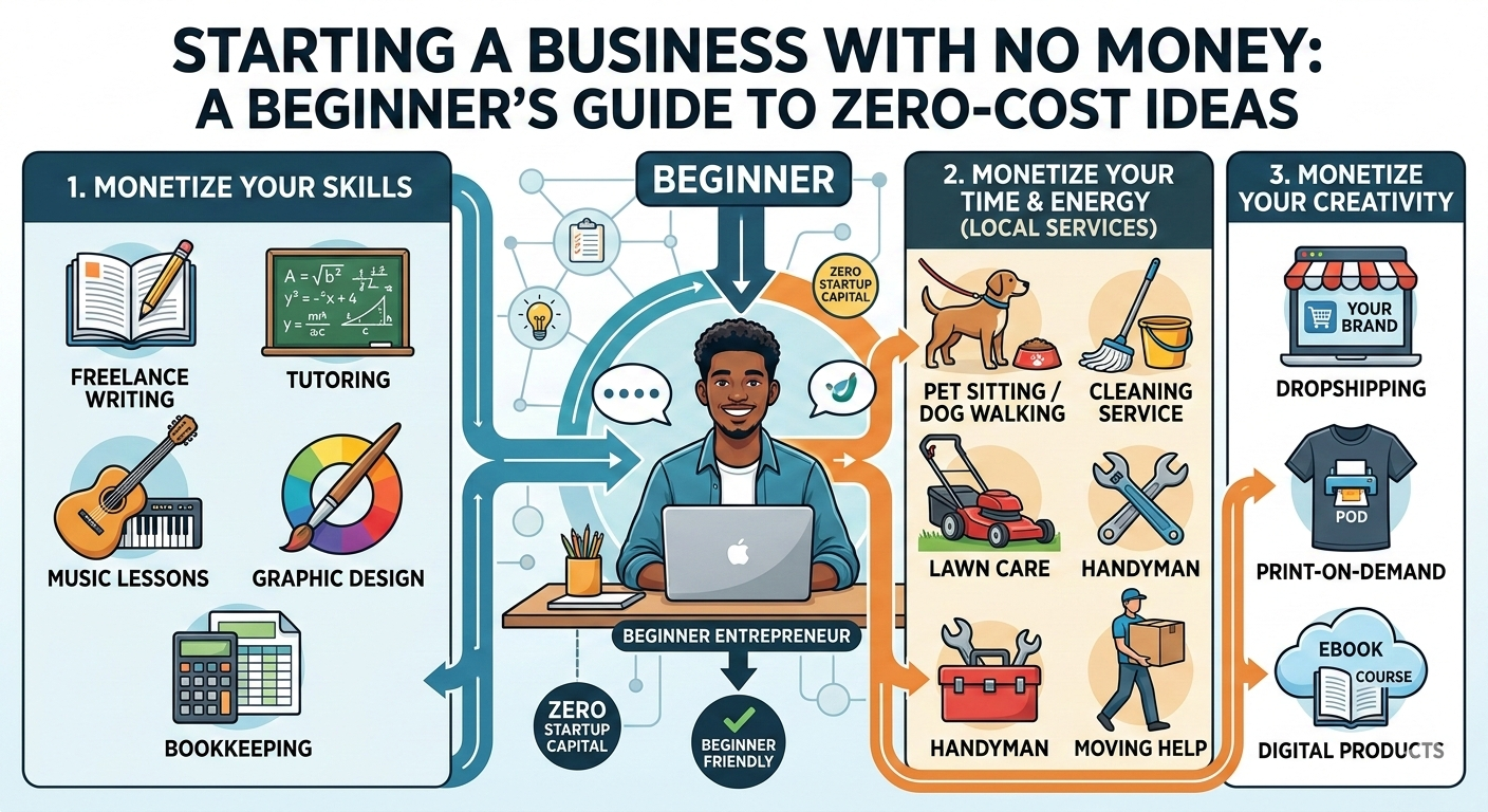 Small Business Ideas for Beginners With No Money
